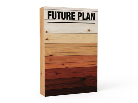 Future plan sign isolated on white backgroundの素材