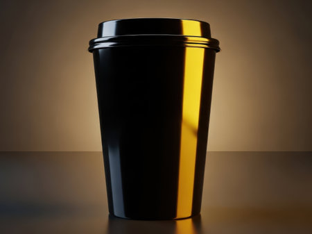 Disposable coffee cup, isolated on white backgroundの素材