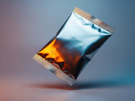 Foil packet, isolated on white backgroundの素材