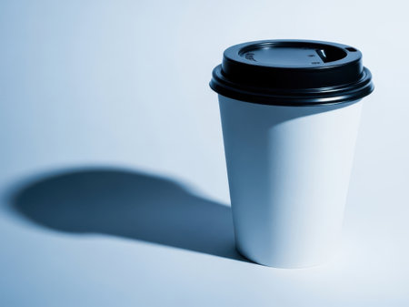 Single coffee cup isolated on white backgroundの素材