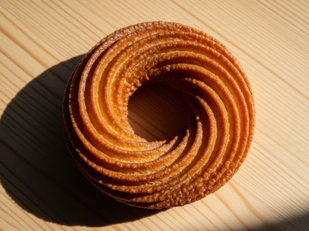 Delicious churro isolated on white backgroundの素材