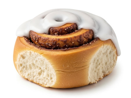 Cinnamon roll isolated on white backgroundの素材