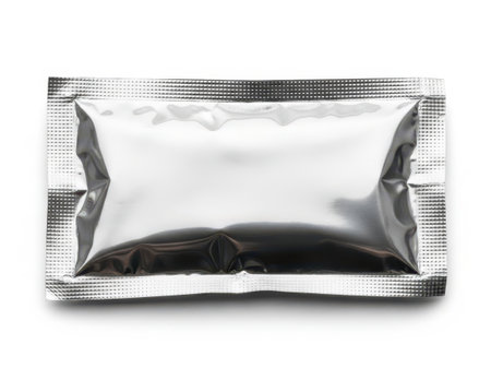 Foil packet, isolated on white backgroundの素材
