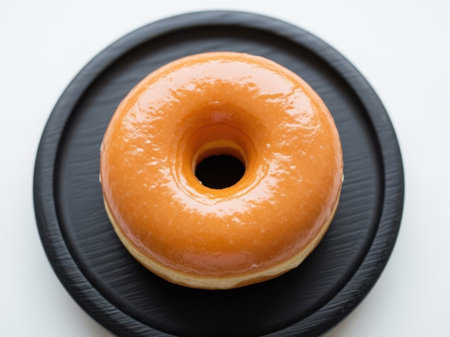 Glazed donut isolated on white backgroundの素材