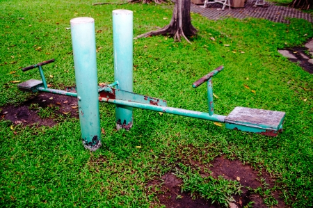 Seesaw at Parkの写真素材