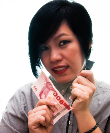 Electric hub and switch save energy concept with white background isolatedのeditorial素材