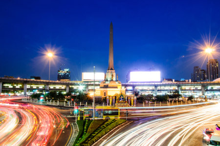 Thailand Victory Monument Landmark of bangkok Thailand Twilight