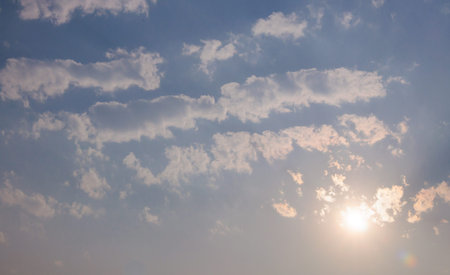 blue sky and cloud sun
