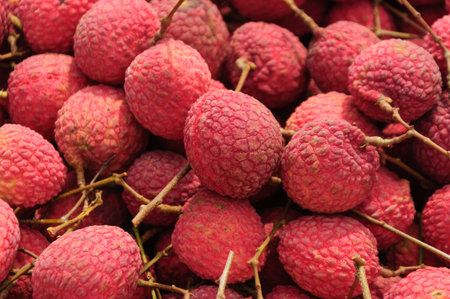 Group of lychee background