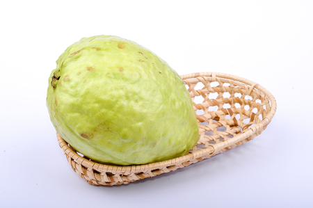Guava fruit isolated on white background.Selective focusの写真素材