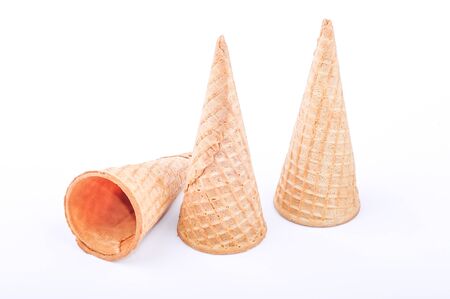 Close up ice cream cones. Selective focusの写真素材