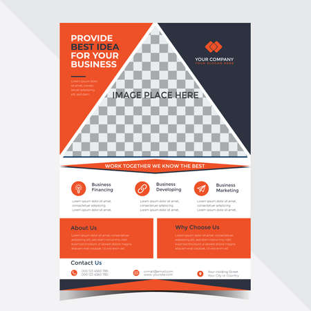 Corporate Business Flyer Design Template for your business or servicesのイラスト素材