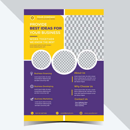 Corporate Business Flyer Design Template for your business or servicesのイラスト素材