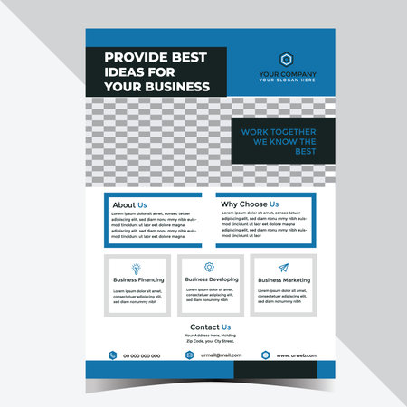 Corporate Business Flyer Design Template for your business or servicesのイラスト素材