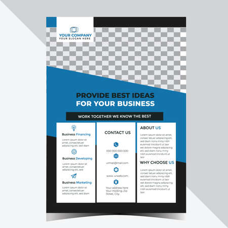 Corporate Business Flyer Design Template for your business or servicesのイラスト素材