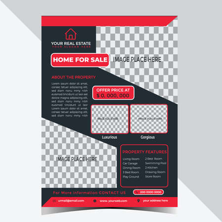 Real Estate Flyer Design Template for your business or serviceのイラスト素材
