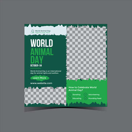 World Animal Day Social Media Postのイラスト素材