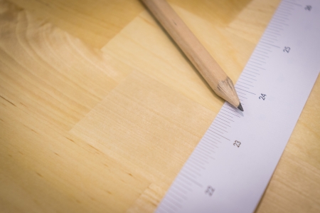 ruler and pencilの写真素材