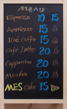 Coffee menu boardの写真素材