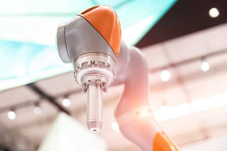 Industrial robot arm close upの写真素材