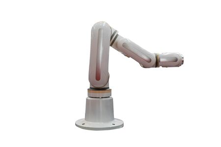 Robot arm isolated on whiteの写真素材