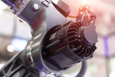 Industrial robot arm close upの写真素材