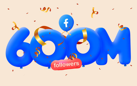 60th Years Anniversary Celebration Vector Template Design Illustration. Blue Balloons, Gold Confetti and Ribbon.のイラスト素材