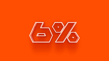 3D Render Sale Text on Orange Background 3D Illustration Design.の写真素材