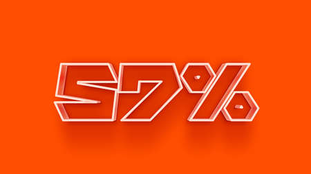 3d sale text with shadow on orange background. Vector illustration.の写真素材