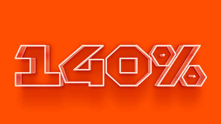 12% OFF Sale Discount Banner 3D Illustration Mockup Scene on Isolated Backgroundの写真素材