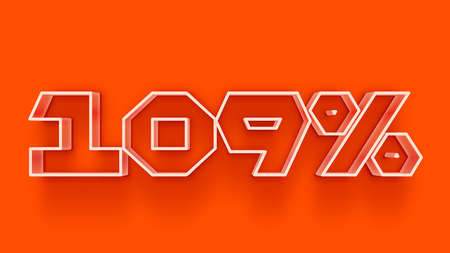 10% OFF Sale Discount Banner 3D Illustration Mockup Scene on Isolated Backgroundの写真素材