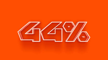 40% OFF Sale Discount Banner 3D Illustration Mockup Scene on Backgroundの写真素材