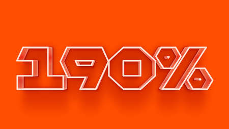 12% OFF Sale Discount Banner 3D Illustration Mockup Scene on Backgroundの写真素材