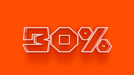 25% OFF Sale Discount Banner 3D Illustration Design. Vectorの写真素材