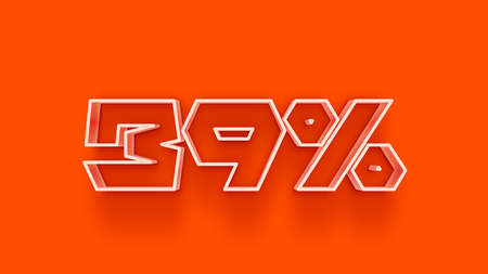 3d sale text on red background. 3d render illustration.の写真素材