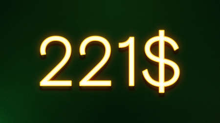 2021 neon sign with dollar symbol. 3D rendering illustration.の写真素材