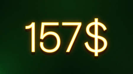Illustration of a neon sign with the number 17 and the dollar symbolの写真素材