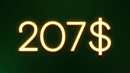 Illustration of a neon sign with the numbers 2017 and the dollar symbolの写真素材