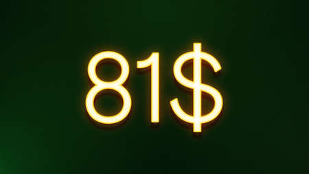 Illustration of a neon sign with the numbers eight and dollar symbolsの写真素材