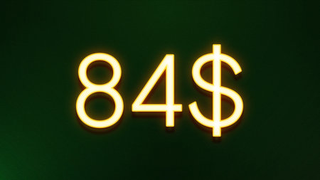 Illustration of a yellow neon number 48 with a green background.