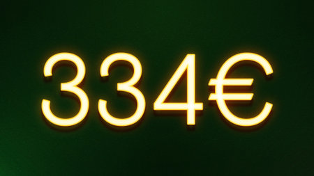 3D rendering of a neon sign with the number 33 and the word euro