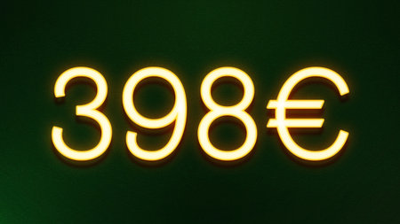 30 euro neon sign on dark green background. 3d render illustration