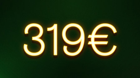 Neon sign with the word 31 february on a green background