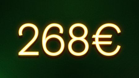 Illustration of a glowing euro sign on a dark background - 3D render