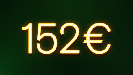 Neon sign with the number of euro. 3D rendering.