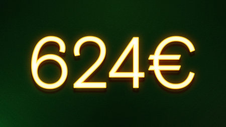 Illustration of the neon sign of the european currency.の写真素材