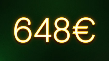 Illustration of a neon inscription of the number 64 on a dark background