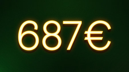 Neon sign in the form of the number sixty-seven.