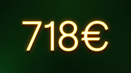 Illustration of a yellow neon number 70 on a dark green background