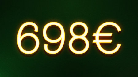 60 euro sign in yellow neon light on dark background. 3d rendering